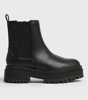 New Look Black Chunky Chelsea Boots